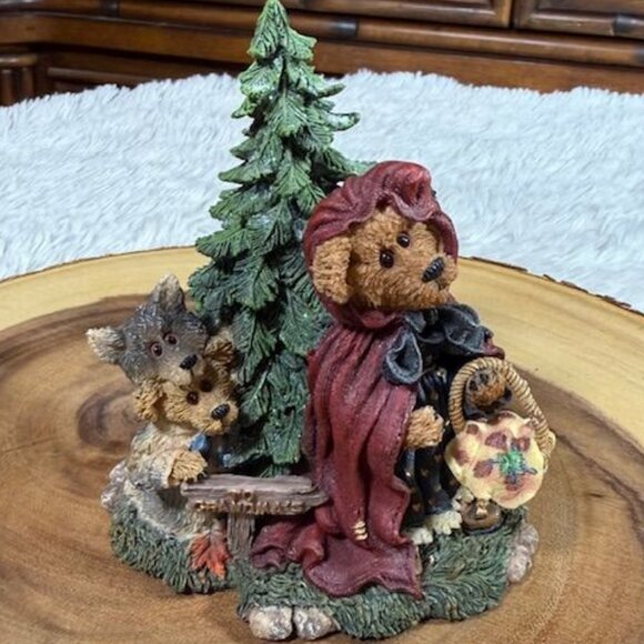 Vintage Boyds Bears Lil' Red with B.B. Woof Going to Grandma's Classic Bearytale - Picture 7 of 12